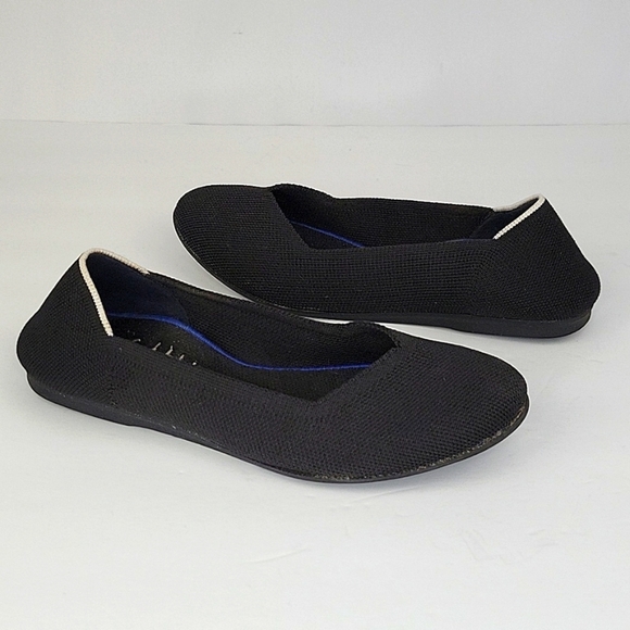 Rothy's Knit Ballet Flats Black Size 6.5 - Picture 1 of 10